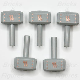 LEGO Hammer Minifigure Weapon Part Viking Sledgehammer w/ Runes Pattern Tool x 50