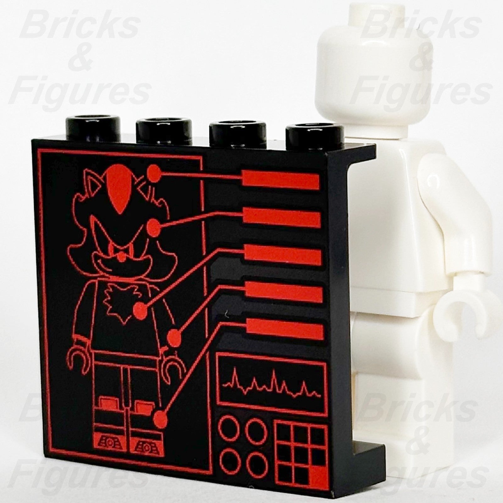 LEGO® Sonic the Hedgehog Shadow Minifigure Diagram Panel 1 x 4 x 3 60581pb2261