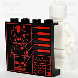 LEGO® Sonic the Hedgehog Shadow Minifigure Diagram Panel 1 x 4 x 3 60581pb2261