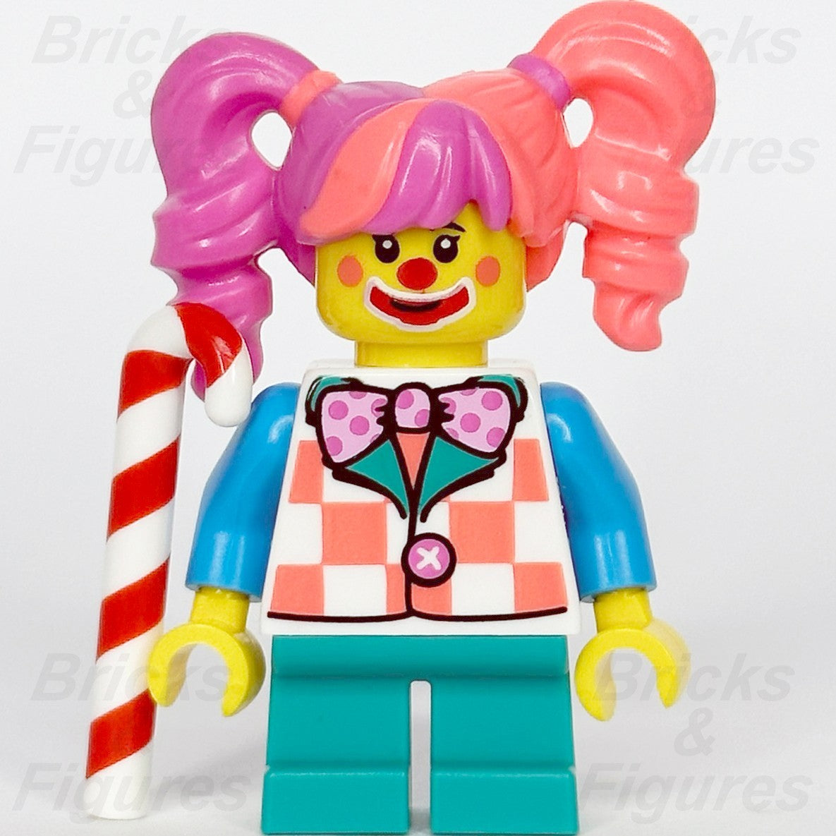 LEGO Clown Girl Minifigure with Candy Cane Build-A-Minifigure BAM 2023 Minifig1