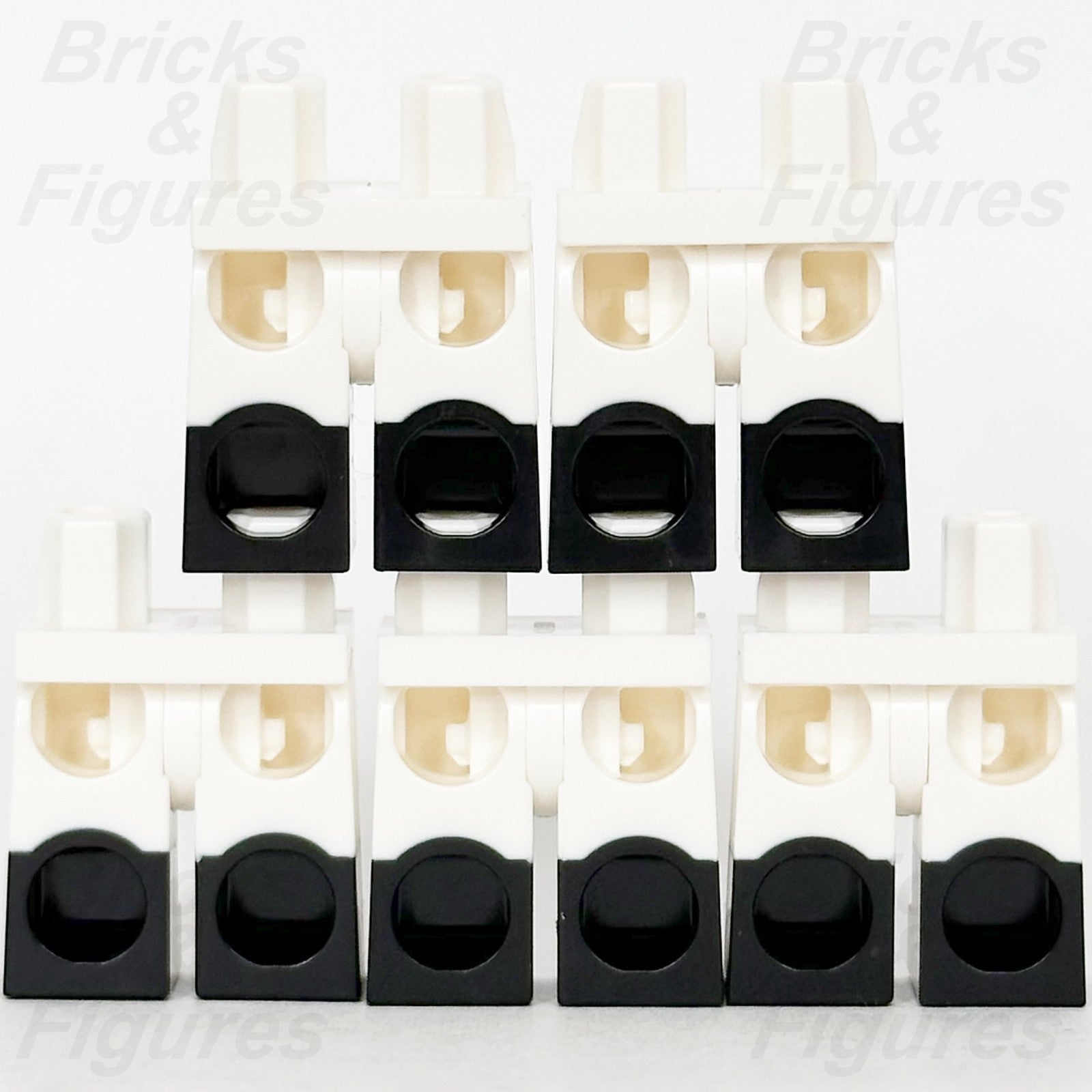 LEGO White Legs Minifigure Part w/ Moulded Black Boots Pattern 77601 6490255 x 51