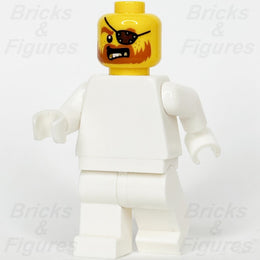 LEGO Pirate Minifigure Head Part Orange Beard Gold Teeth Eye Patch 3626pb13041