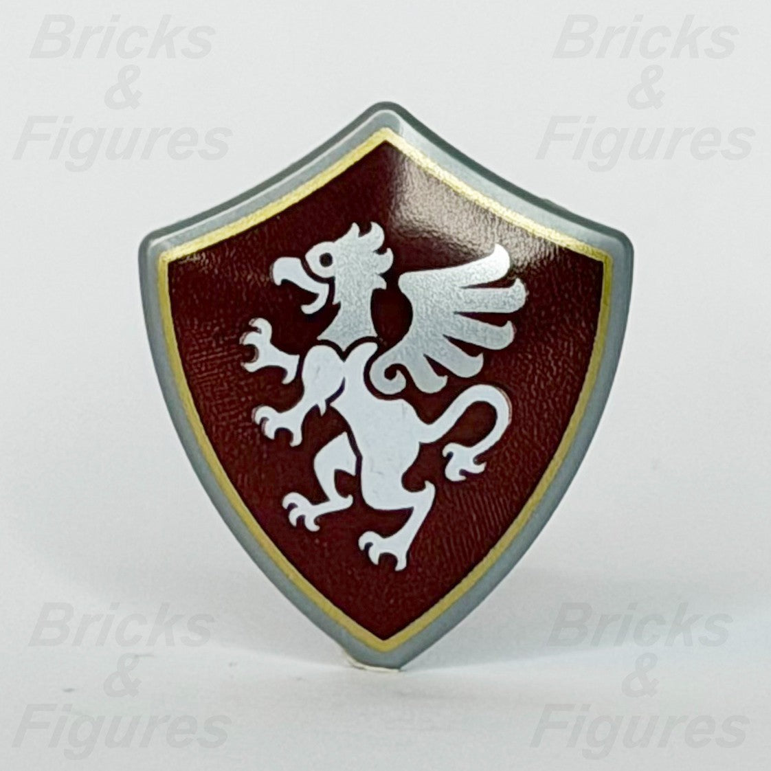 LEGO Castle Griffin Knight Shield Minifigure Weapon Part Dark Red Ideas 213580