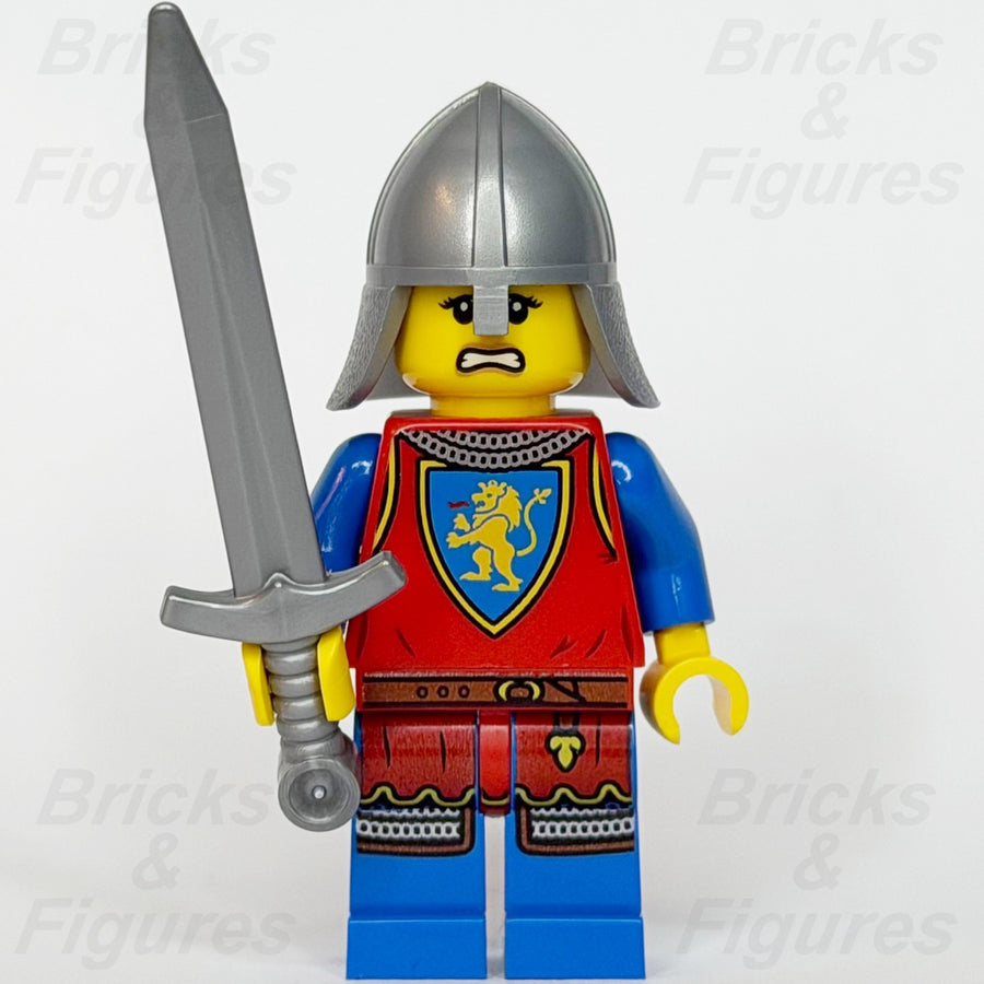 LEGO Castle Lion Knight Minifigure Female Sword 910057 Series 6 bdp278 Scared1