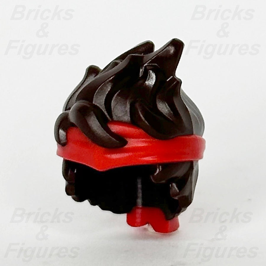 LEGO® Ninjago Kai Dark Brown Spiky Minifigure Hair Part Red Headband 69560pb010