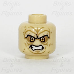 LEGO Star Wars Emperor Palpatine Minifigure Head Part Evil Smile Tan 3626pb11751