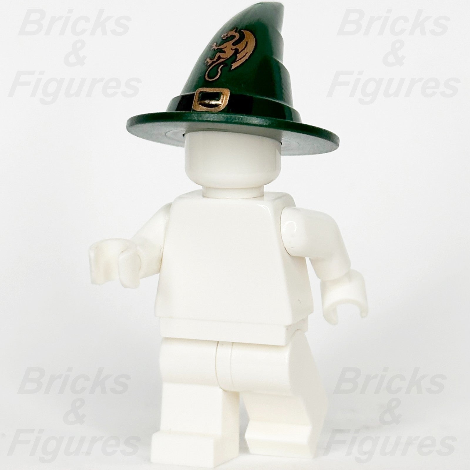LEGO Castle Dark Green Wizard Hat Minifigure Part Kingdoms Dragon Knight Logo1