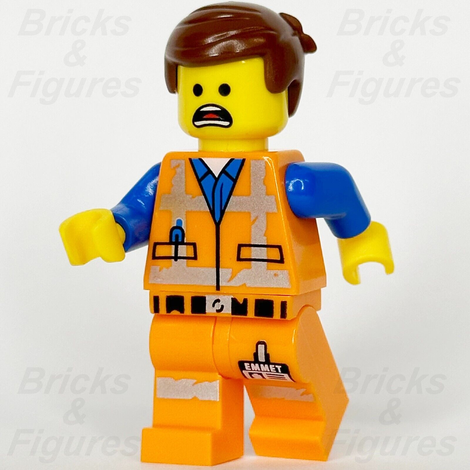 The LEGO Movie 2 Emmet Minifigure Wink Smile / Scared Face 70830 70835 tlm120 - Bricks & Figures