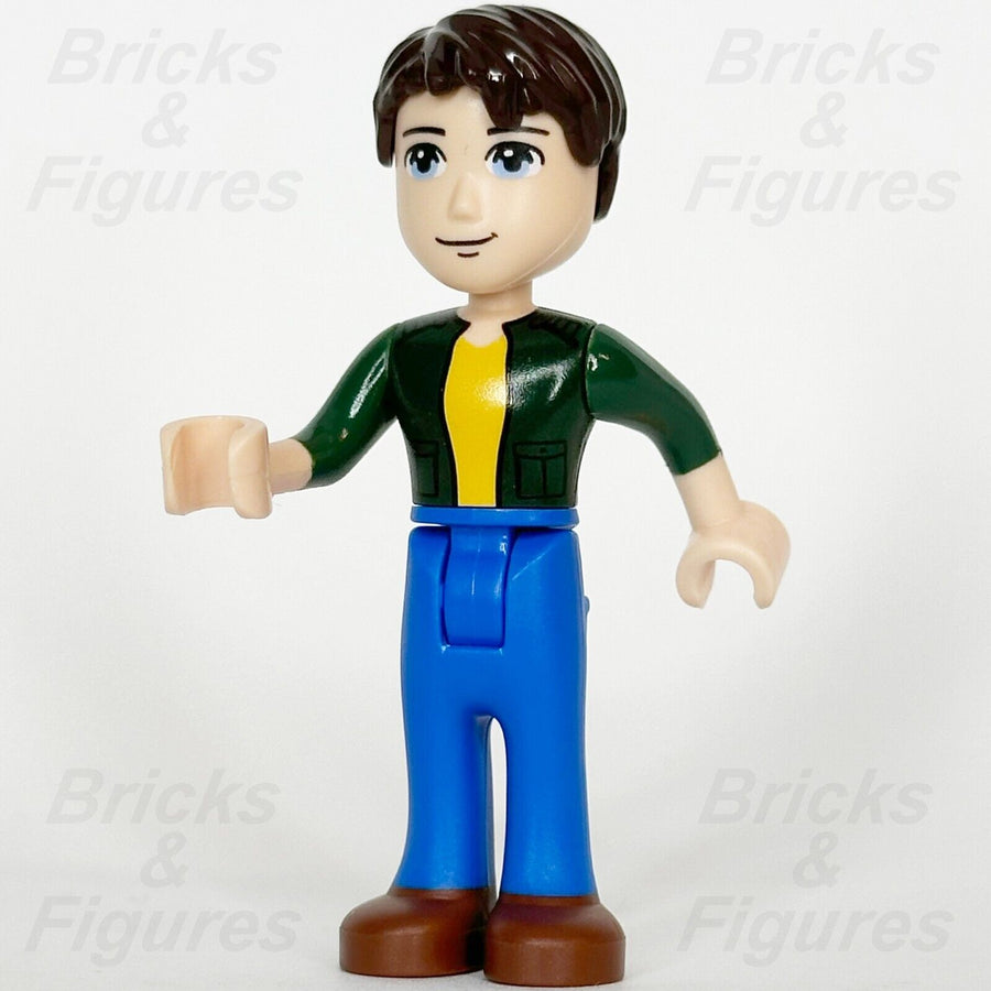 LEGO Friends Joshua Minifigure Blue Pants Green Jumper Brown Shoes 41704 frnd485 - Bricks & Figures