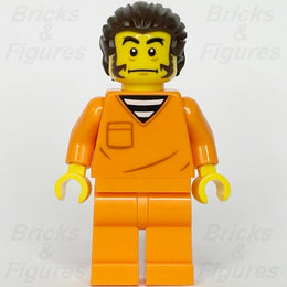 LEGO® City Jail Prisoner Minifigure Male Orange Jumpsuit Sideburns 60508 cty19911