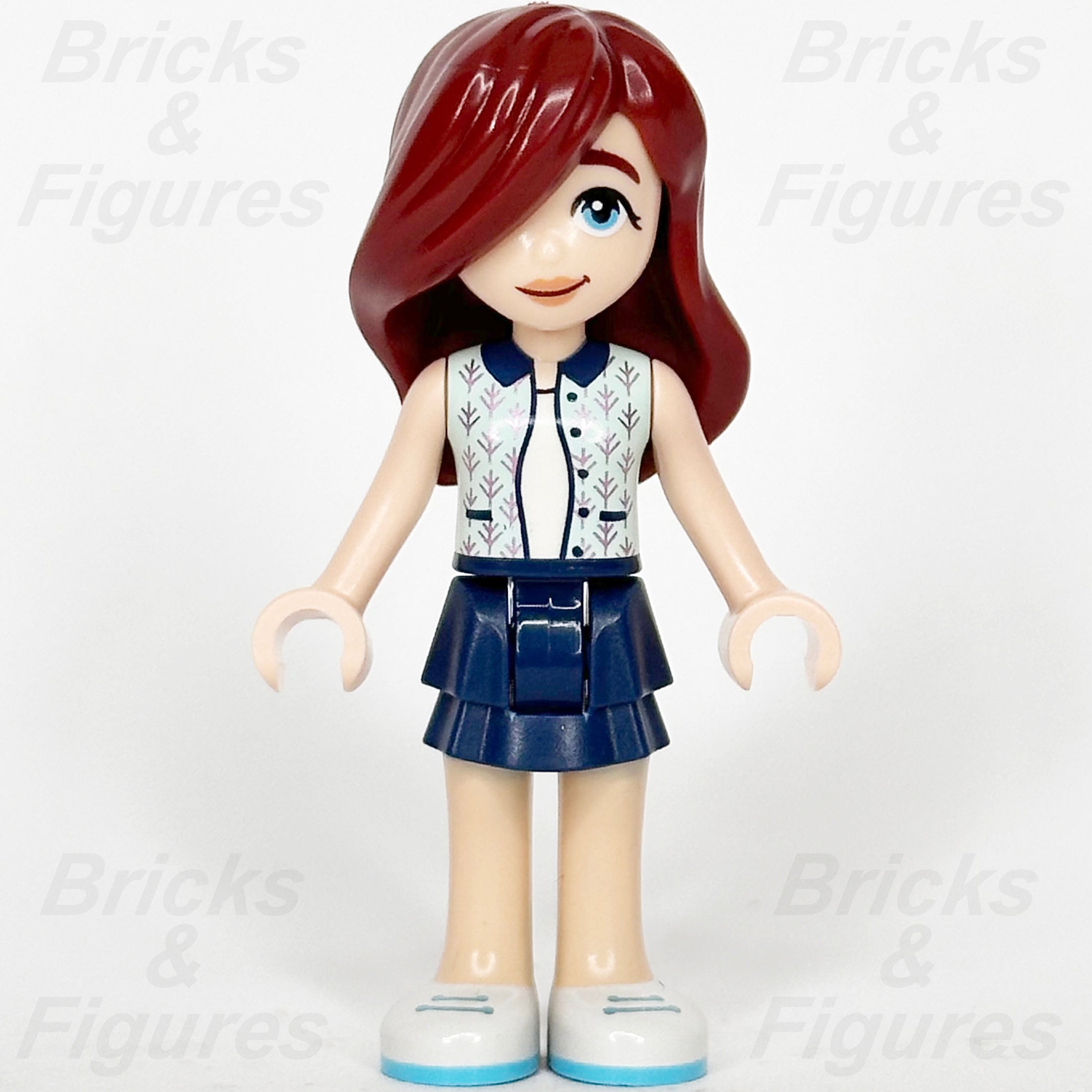 LEGO Friends Paisley Minifigure Vest Dark Blue Skirt Minifig 41753 frnd0652