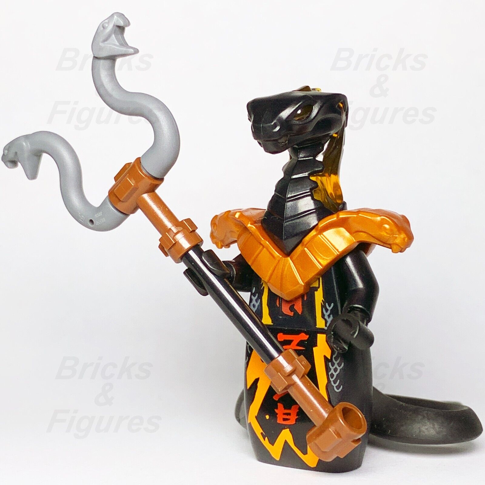 LEGO Ninjago Char Minifigure Pyro Vipers Black Snake Staff 70675 70677 njo541 - Bricks & Figures
