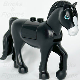 LEGO Disney Princess Black Horse Khan Animal Part Minifigure 43208 White Blaze - Bricks & Figures