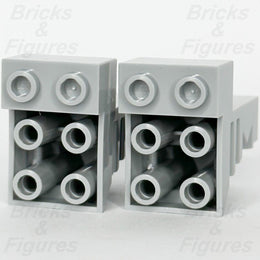 LEGO Castle Lion Head Part Brick Modified 2 x 3 x 3 Light bluish Grey 30274 x 2 - Bricks & Figures