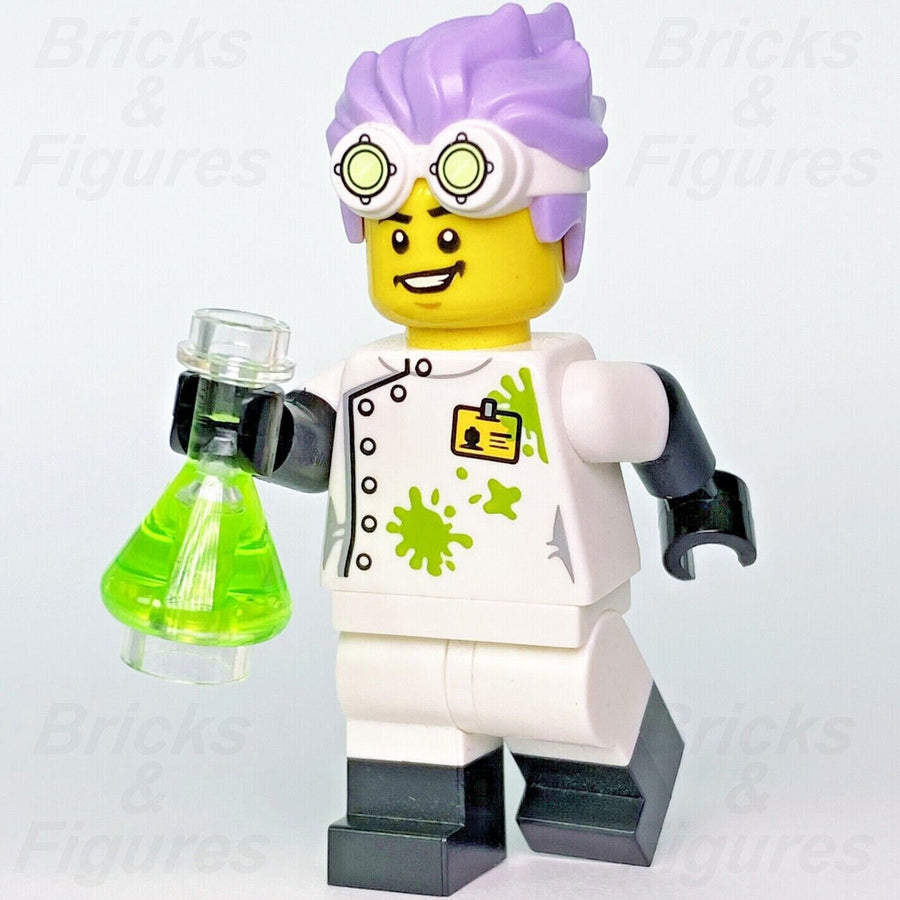 LEGO Mad Scientist with Green Potion Bottle Build-A-Minifigure (BAM) 2022 New - Bricks & Figures