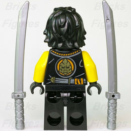 New Ninjago LEGO Cole Legacy Rebooted Black Ninja Minifigure with Swords 71669 - Bricks & Figures