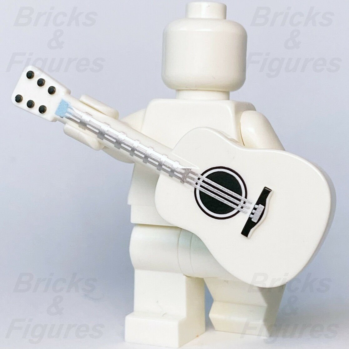 New Ninjago LEGO White Acoustic Guitar with Silver Strings Part 71735