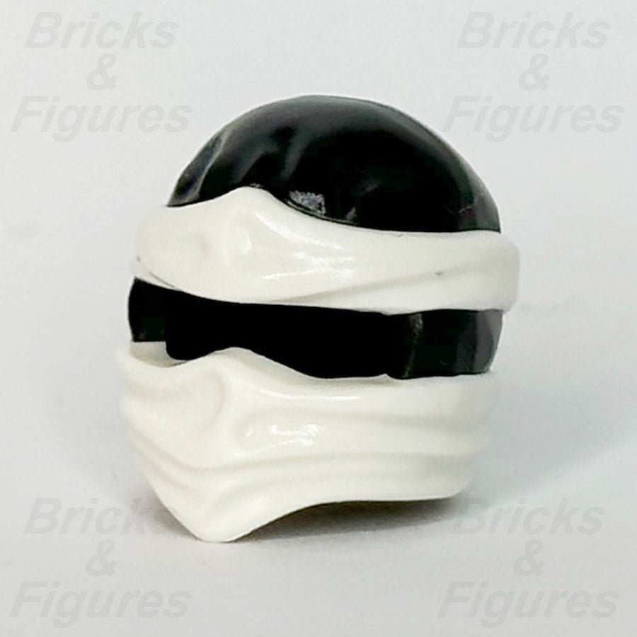 LEGO Ninjago Zane Minifigure Ninja Wrap Part Type 2 Black White Helmet 19857pb030
