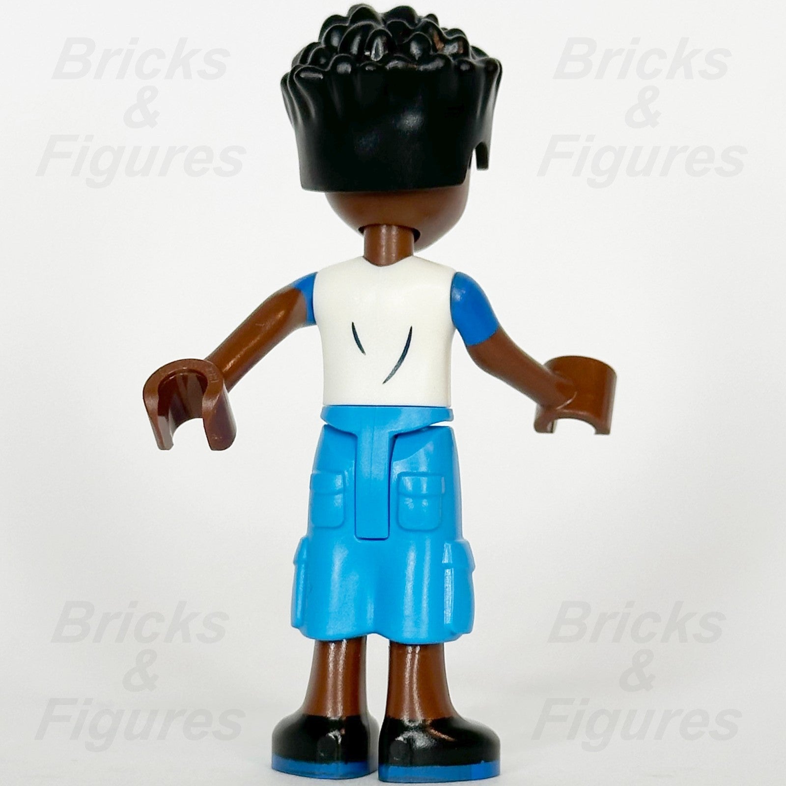 LEGO Friends Zac Minifigure White Blue Shirt w/ Racer Black Shoes 41751 frnd06162