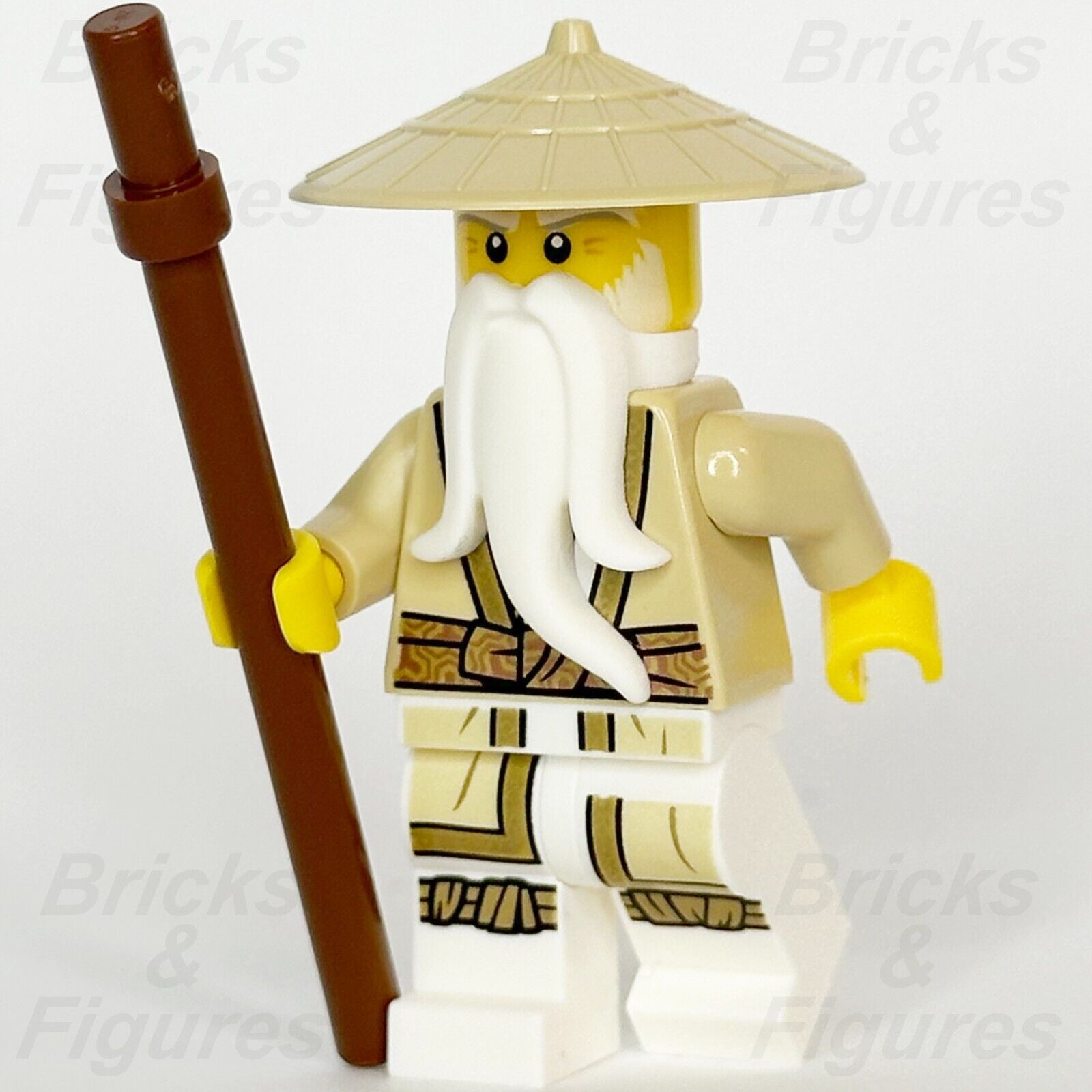 LEGO Ninjago Sensei Wu Minifigure Legacy Ninja Master Tan Robe 112323 njo805 - Bricks & Figures