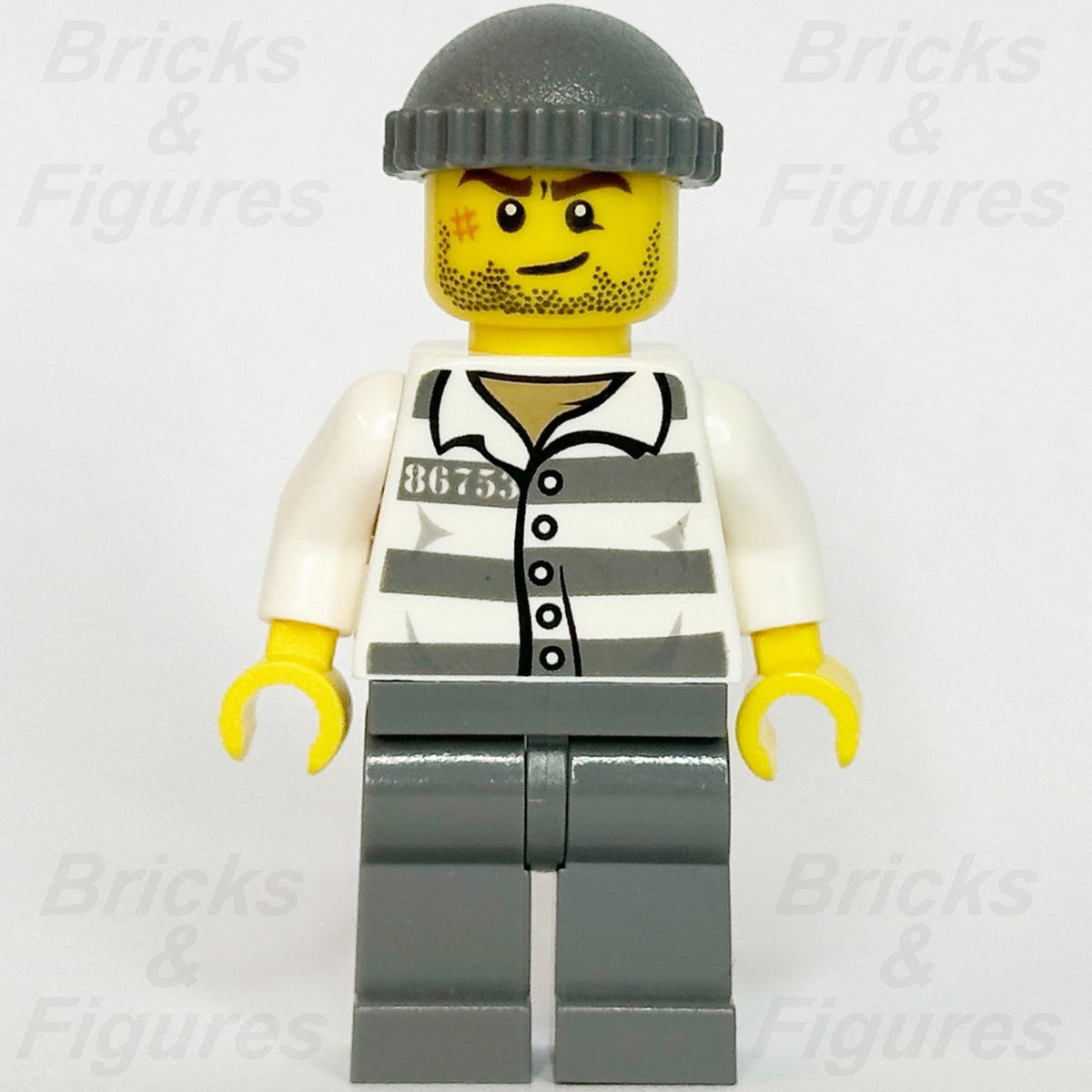LEGO City Jail Prisoner 86753 Minifigure Police Criminal Cap 60043 60044 cty04571