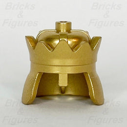 LEGO Castle Metallic Gold Crown Helmet Minifigure Headgear Part King 71015 - Bricks & Figures