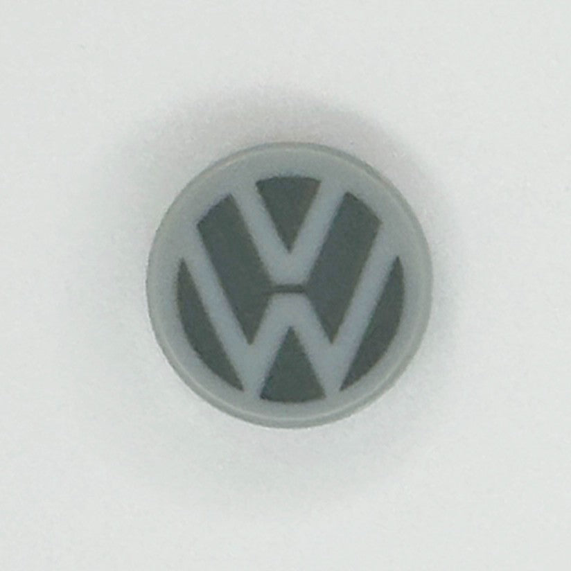 LEGO Volkswagen Logo Part Round Tile 1 x 1 VW Light Bluish Grey Badge 10252 Rare0