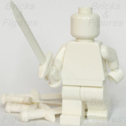 LEGO Castle Sword Minifigure Weapon Part Greatsword Crossguard White 18031 x 51