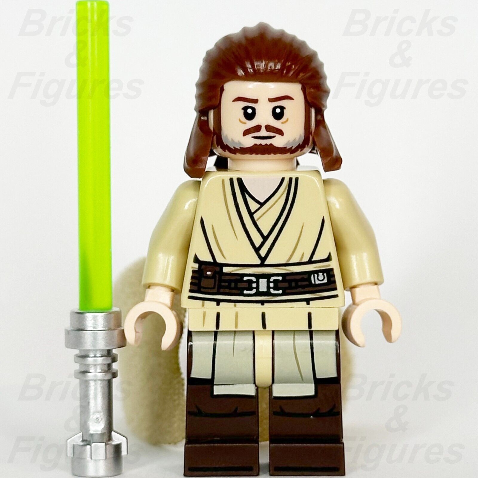 LEGO Star Wars Qui-Gon Jinn Minifigure Episode 1 Jedi Master 75383 sw1334 - Bricks & Figures