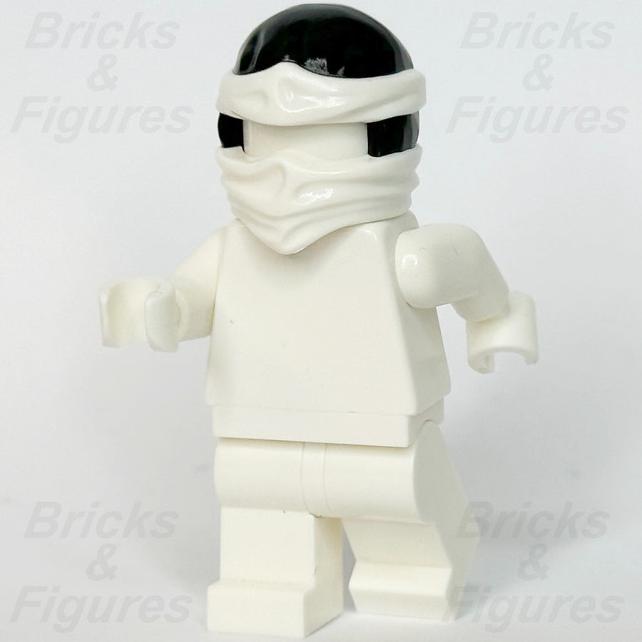 LEGO Ninjago Zane Minifigure Ninja Wrap Part Type 2 Black White Helmet 19857pb031