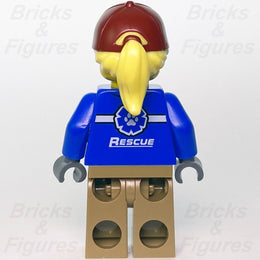 LEGO City Wildlife Rescue Explorer Female Minifigure Dark Red Cap 60302 cty1305 - Bricks & Figures