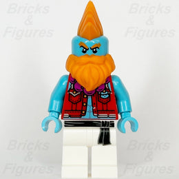 LEGO Monkie Kid Sandy Minifigure Red Vest Orange Beard Minifig 80054 mk145 - Bricks & Figures