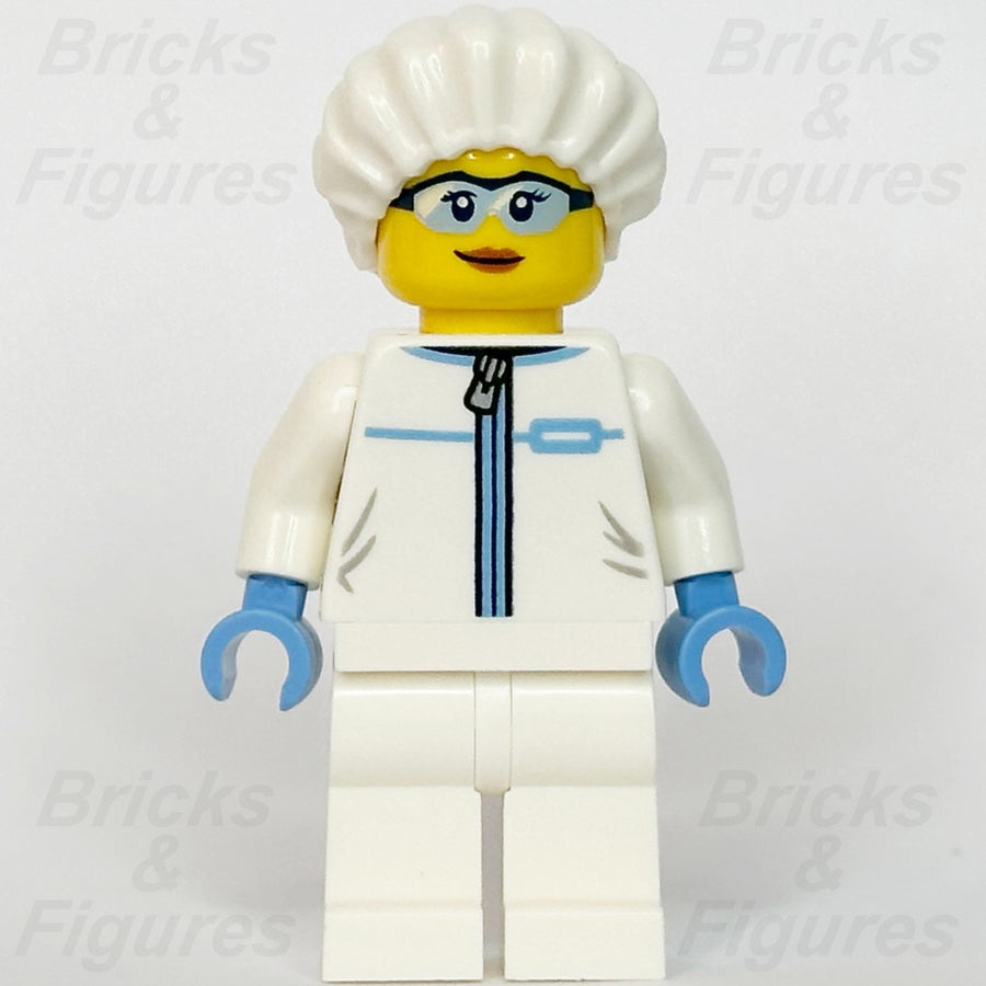 LEGO City Police Forensic Detective Minifigure Female White Jumpsuit 60418 Town1