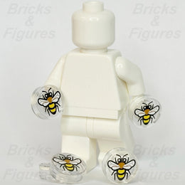 LEGO Yellow Bee Part Bug Round Tile 1 x 1 TransClear Animal Wings Insect x 51