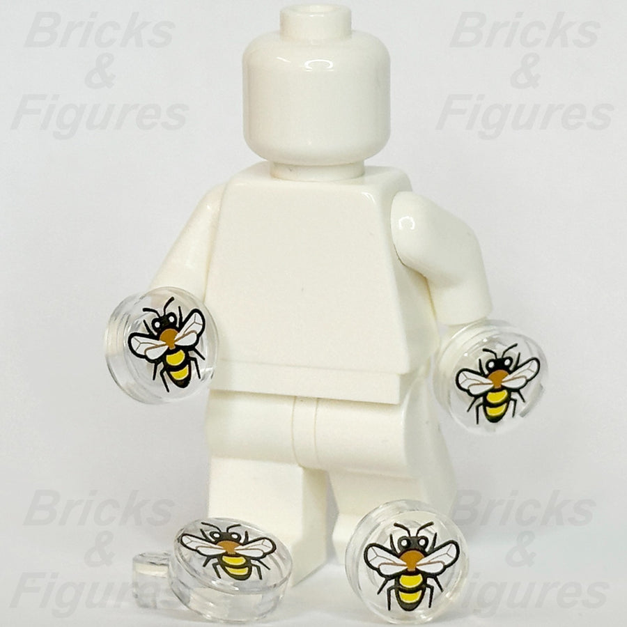 LEGO Yellow Bee Part Bug Round Tile 1 x 1 TransClear Animal Wings Insect x 51