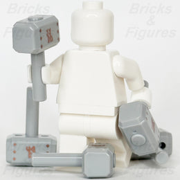 LEGO Hammer Minifigure Weapon Part Viking Sledgehammer w/ Runes Pattern Tool x 52