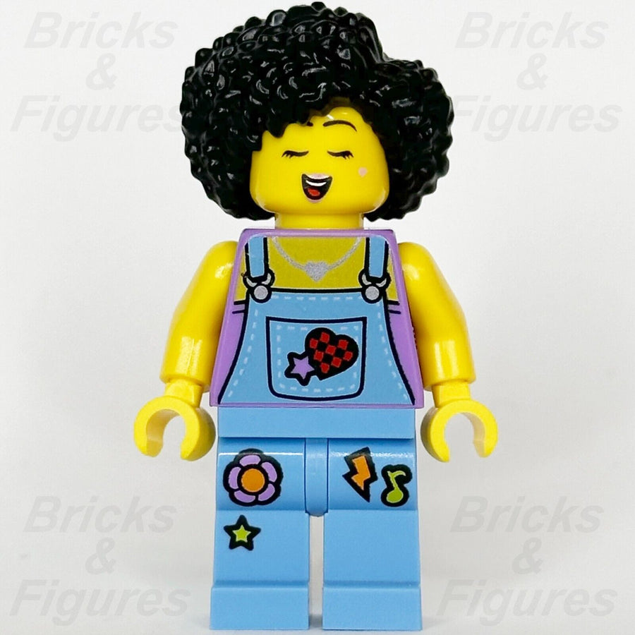 LEGO City Street Performer Minifigure Busker Town Female Overalls 60380 cty1648 - Bricks & Figures