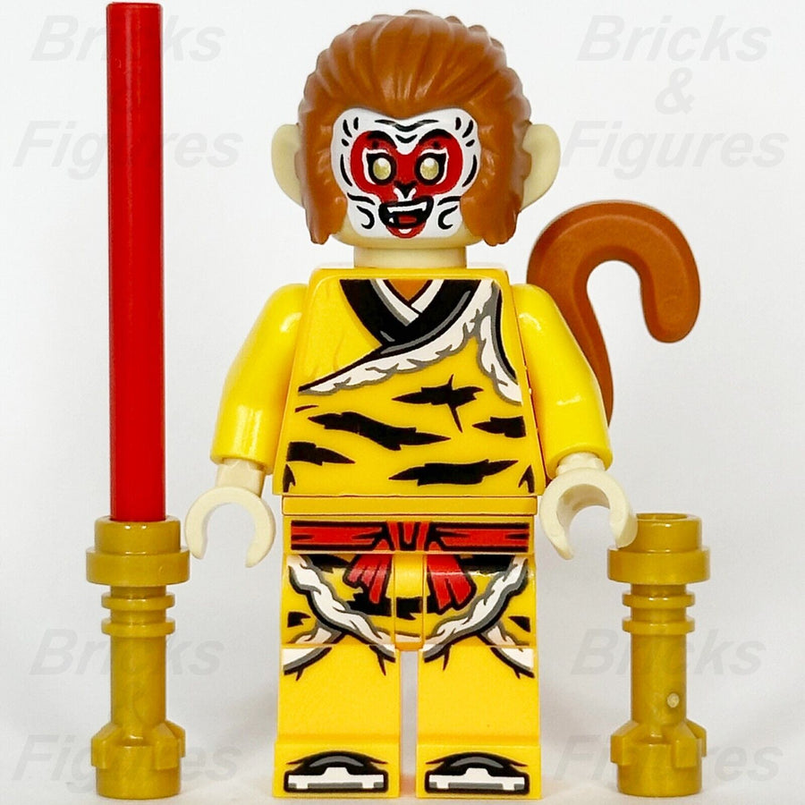 LEGO Monkie Kid Monkey King Minifigure White Mask Animal Stripes 80054 mk138 - Bricks & Figures