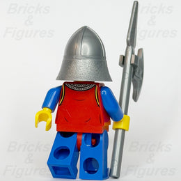 LEGO  Castle Lion Knight Minifigure Male Spear Axe 910057 Series 6 bdp275 Scared2