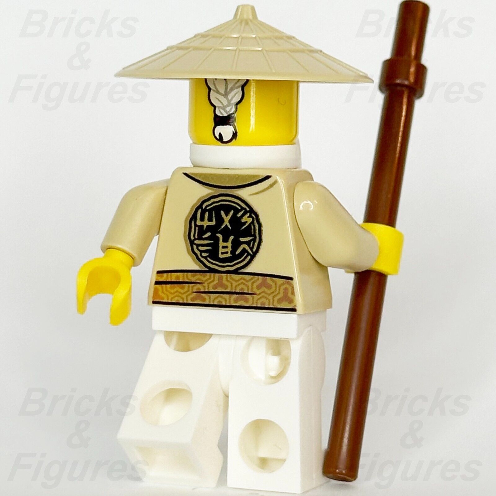 LEGO Ninjago Sensei Wu Minifigure Legacy Ninja Master Tan Robe 112323 njo805 - Bricks & Figures
