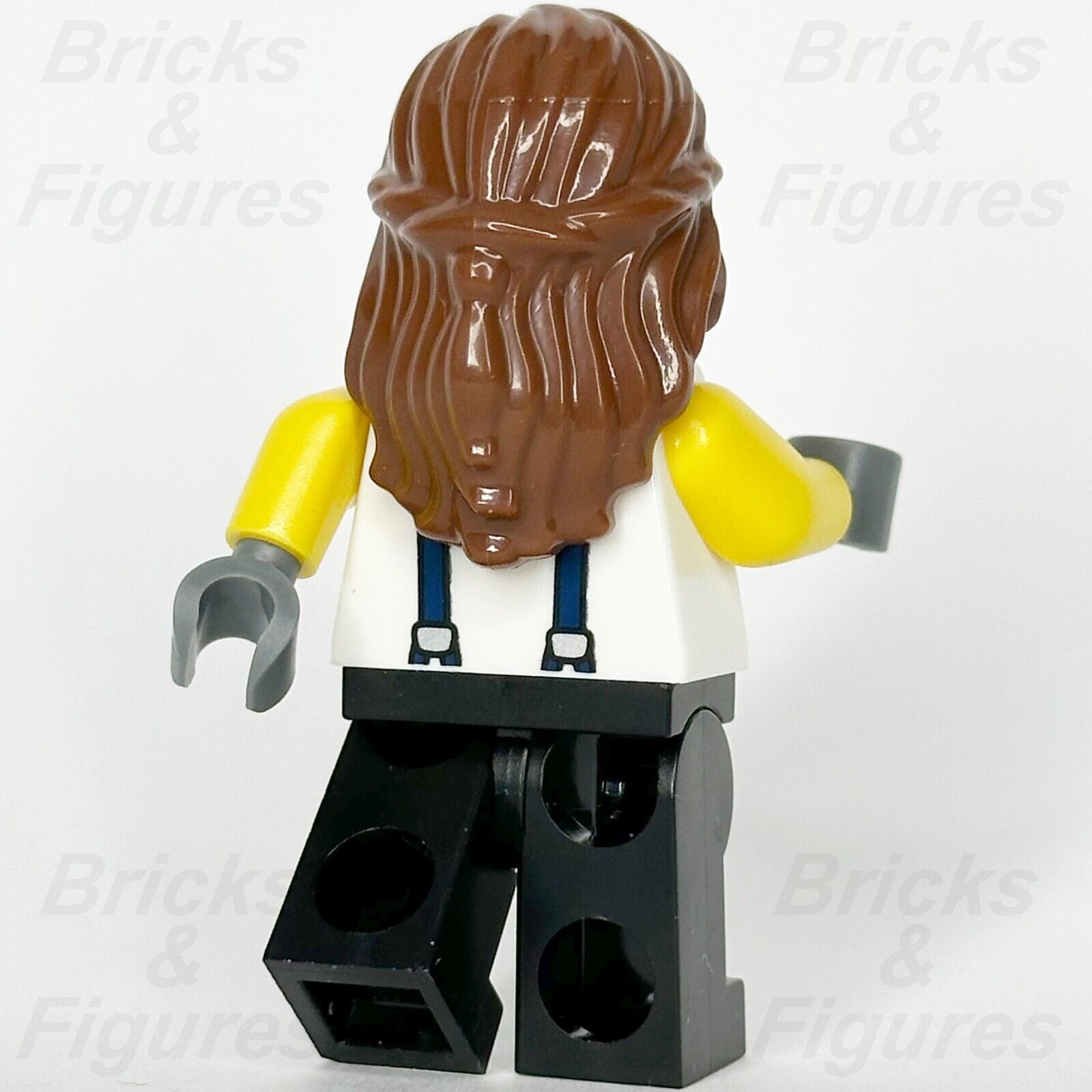 LEGO City Firefighter Minifigure Fire Shirt Suspenders Female 60414 cty1715 - Bricks & Figures