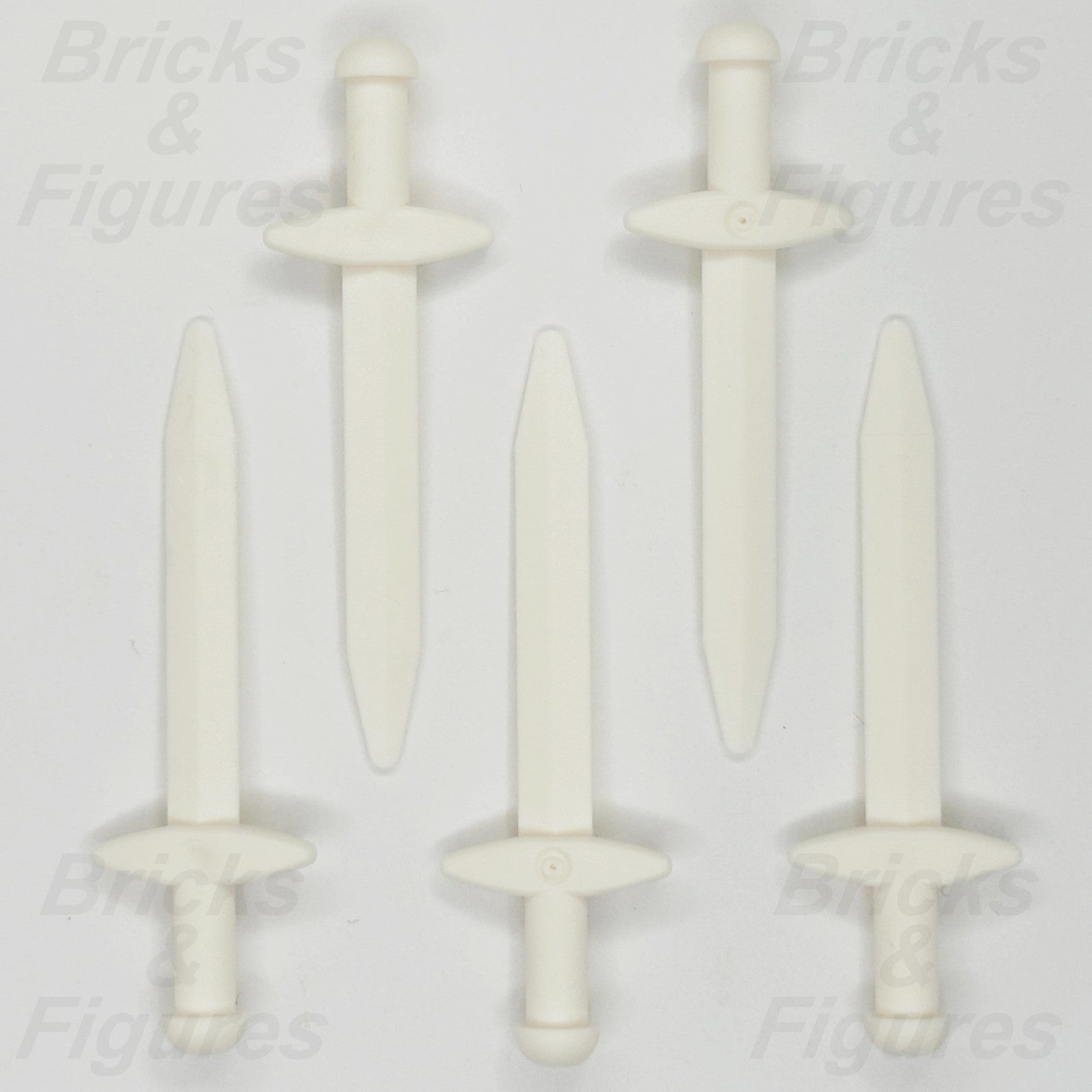 LEGO Castle Sword Minifigure Weapon Part Greatsword Crossguard White 18031 x 50