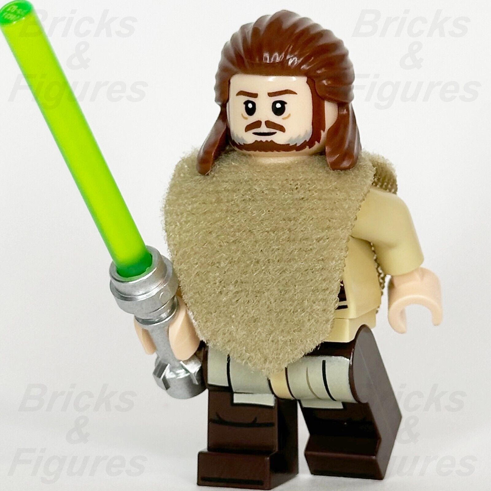 LEGO Star Wars Qui-Gon Jinn Minifigure Episode 1 Jedi Master 75383 sw1334 - Bricks & Figures