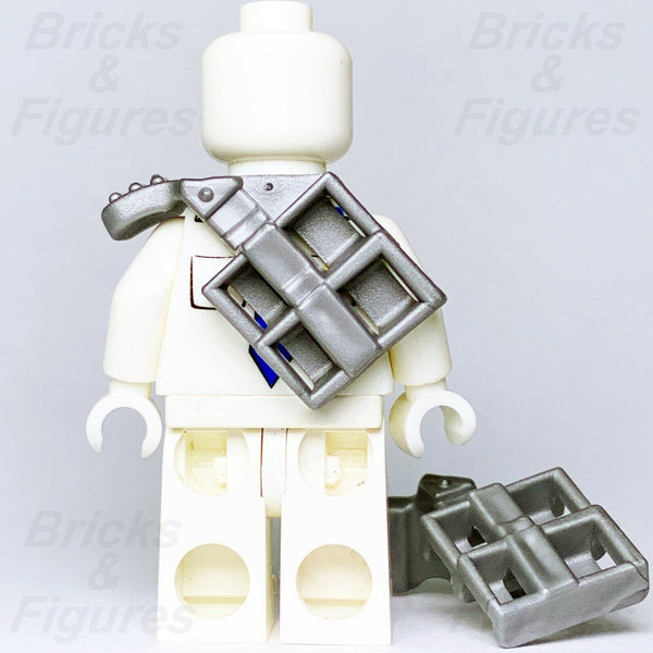 2 x Ninjago LEGO Silver Ninja Armor Shoulder Pad Scabbard for two Kata