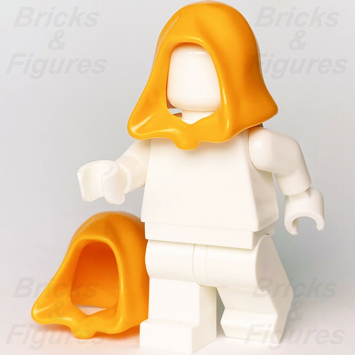 2 x Star Wars LEGO Orange Robe Hoods Minifigure Headgear Parts 30381 96232 - Bricks & Figures