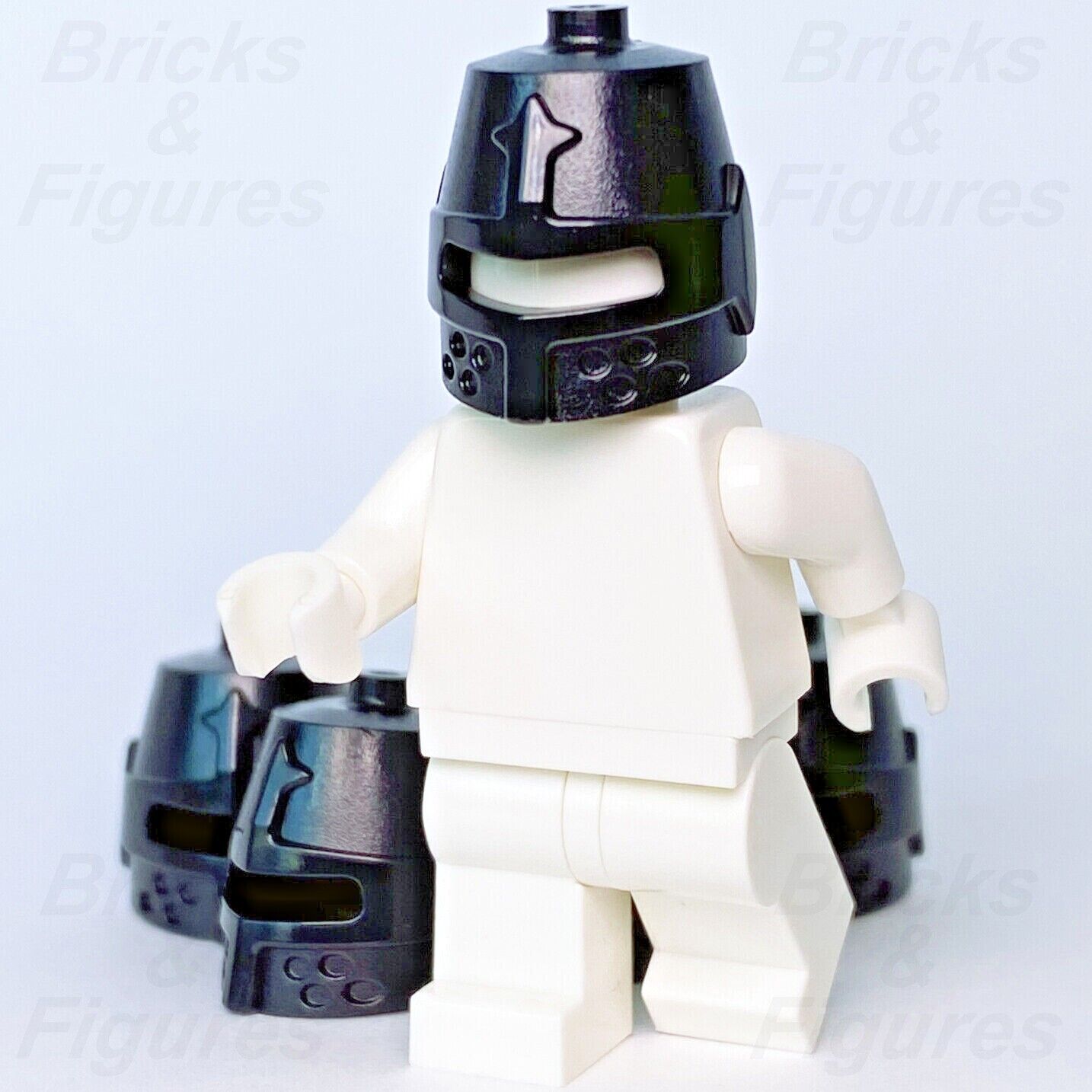 5 x Castle LEGO Knight Closed Helmet w/ Eye Slit Minifigure Headgear Part 89520 - Bricks & Figures