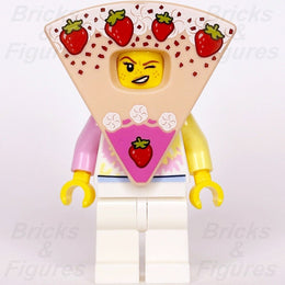 LEGO Strawberry Shortcake Costume Girl Minifigure Build-A-Minifigure BAM Cake - Bricks & Figures