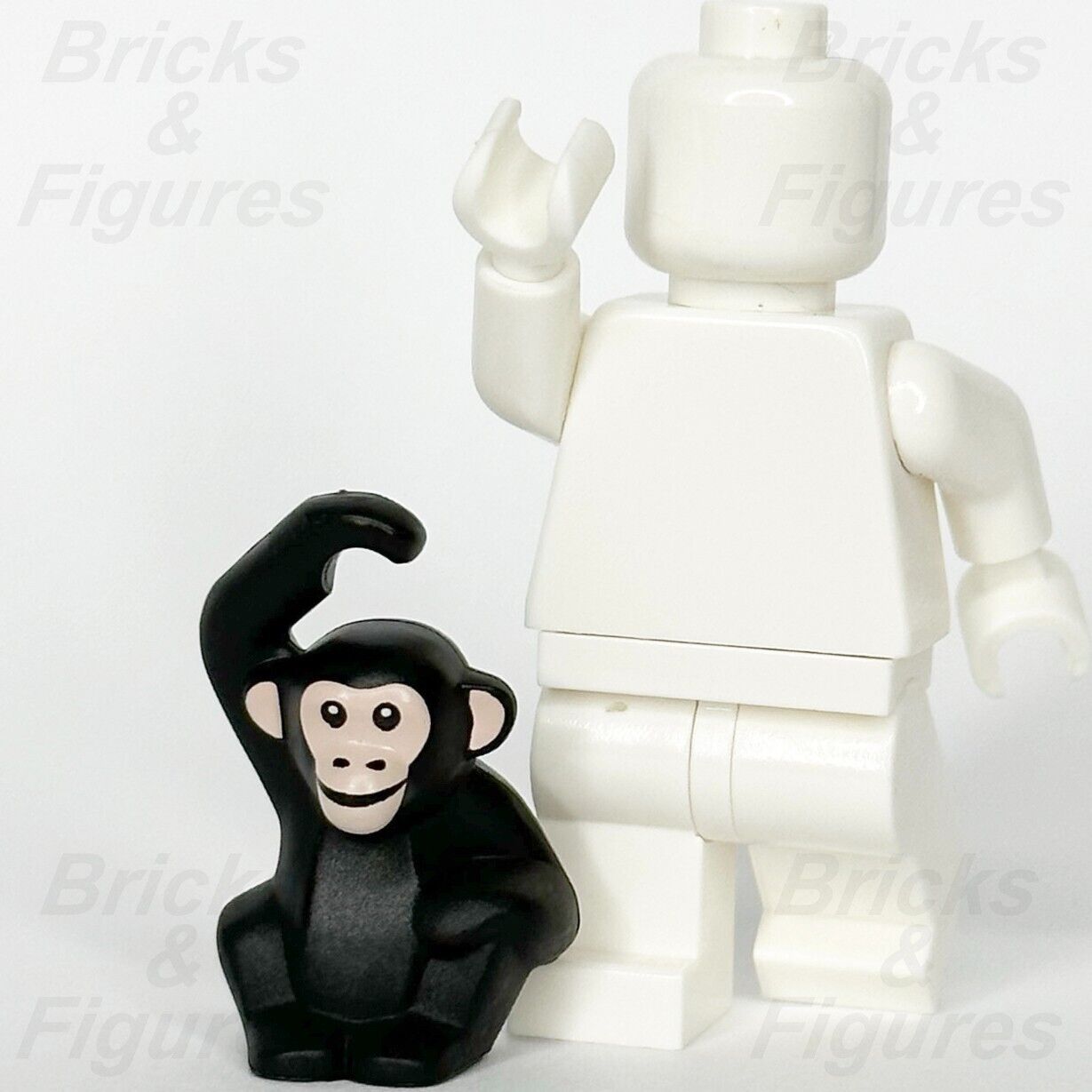 LEGO Chimpanzee Animal Minifigure Part Black Monkey 40530 95327pb01 Chimp 4