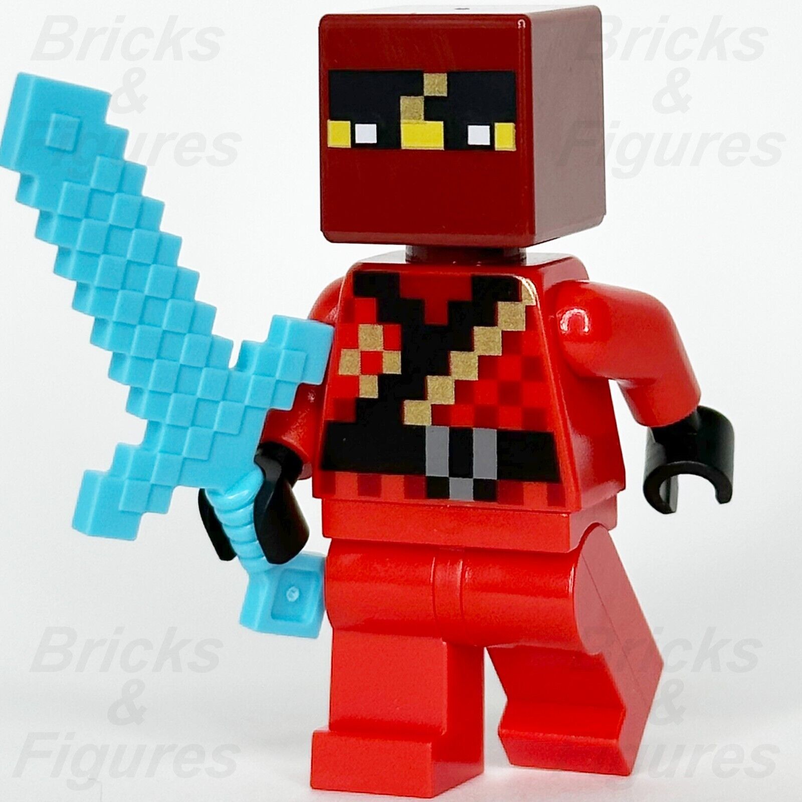 LEGO Minecraft Kai Minifigure with Sword Fire Red Ninja 21160 min077 Ninjago