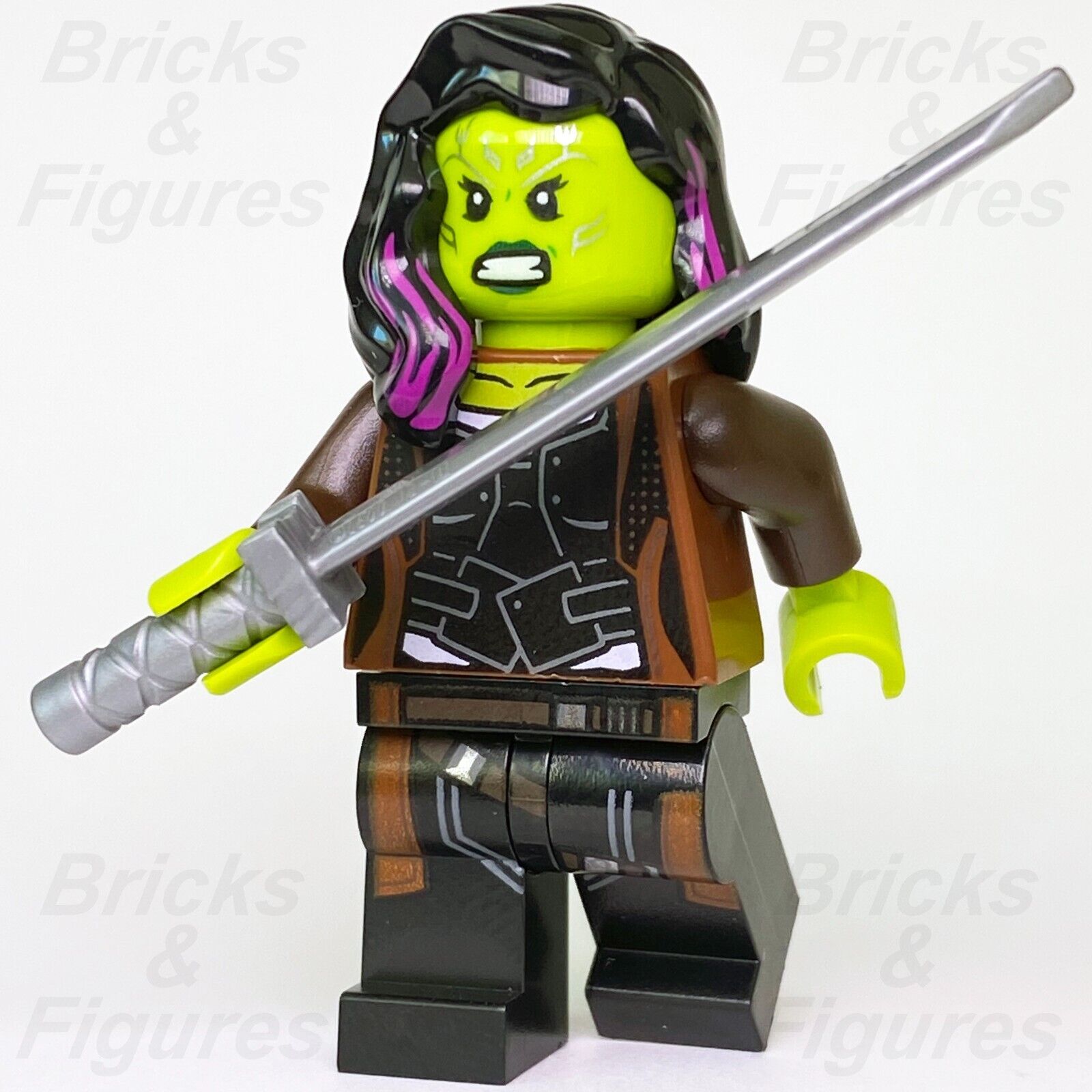 LEGO Marvel Super Heroes Gamora Minifigure Avengers Infinity War 76107 sh506 - Bricks & Figures